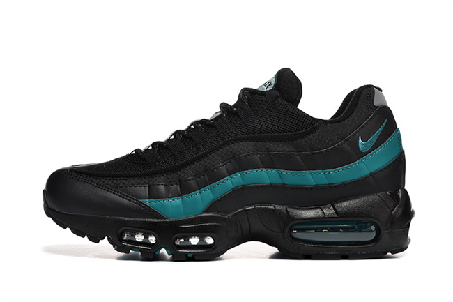 Men's Hot sale Running weapon Air Max 95 Black/Teal Shoes 062